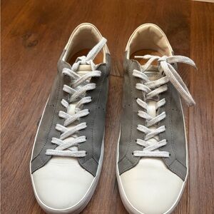All saints Gray and White Low-Top Sneakers